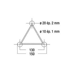 Structure alu triangulaire 150 de 1,5m (fournis avec kit)